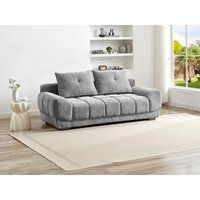Sofa 3-Sitzer mit Schlaffunktion - Stoff - Grau - FERLI von Kauf-unique