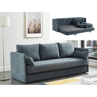 Sofa 3-Sitzer mit Schlaffunktion - Stoff - Grau - GRECCO von Vente-unique