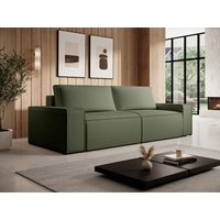 Sofa 4-Sitzer - Mit Schlaffunktion - Strukturstoff - Grün - AMELIA von Kauf-unique