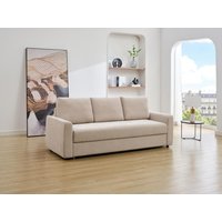 Sofa mit Schlaffunktion 3-Sitzer - Sitzfläche mit Memory Schaum - Stoff - Beige - ARCATA Sofa mit Schlaffunktion 3-Sitzer - Sitzfläche mit Memory Schaum - Stoff - Beige - ARCATA von Vente-unique