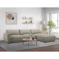 Sofa mit wechselbarer Ecke aus beigefarbenem Cord - NOCARA von Kauf-unique