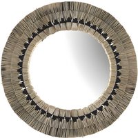 Spiegel rund - Naturfasern - D. 80 cm - Naturfarben - CHOWKE von OZAIA