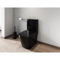 Stand-WC aus Keramik - Schwarz Hochglanz - NAGILAM von Kauf-unique