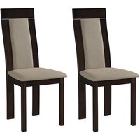 Stuhl 2er-Set - Buche & Stoff - Beige - BELINDA Stuhl 2er-Set - Buche & Stoff - Beige - BELINDA von Vente-unique