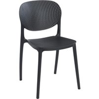 Stuhl stappelbar - Polypropylen - Schwarz - CARETANE von Kauf-unique