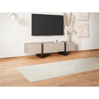 TV-Möbel mit 4 Türen - MDF - Beige & Schwarz - LUVONIA von Kauf-unique