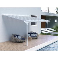 Terrassendach anlehnend - Aluminium - 13,2m² - Weiß - ALVARO von EXPERTLAND