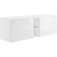 Waschbeckenunterschrank hängend - Weiß - 150 cm - MAGDALENA II von Vente-unique