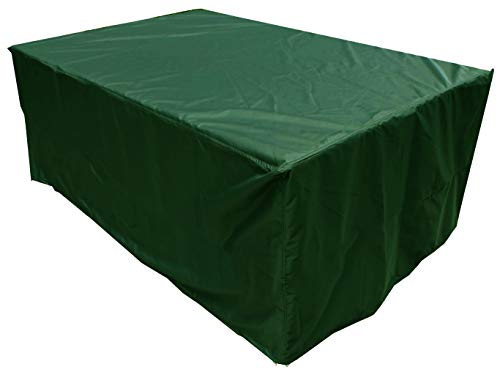 KaufPirat Premium Abdeckplane 120x120x75 cm Gartenmöbel Gartentisch Hülle Abdeckung Haube Schutzhülle Abdeckhaube 6.000 mm Wasserbeständigkeit Tannengrün von KaufPirat