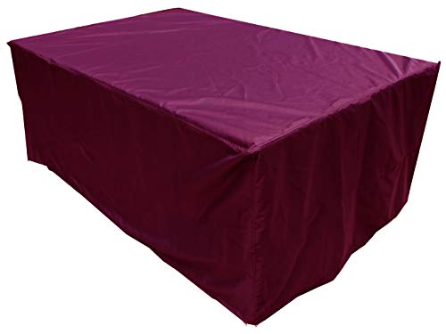 KaufPirat Premium Abdeckplane 130x80x75 cm Gartenmöbel Gartentisch Hülle Abdeckung Haube Schutzhülle Abdeckhaube 6.000 mm Wasserbeständigkeit Bordeaux von KaufPirat