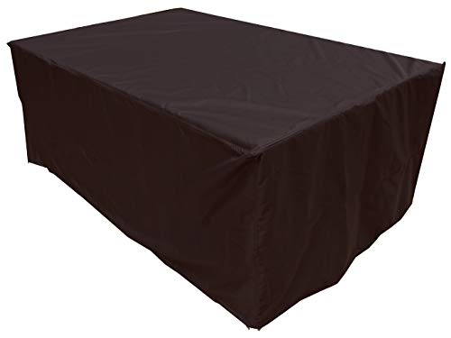 KaufPirat Premium Abdeckplane 140x75x75 cm Gartenmöbel Gartentisch Hülle Abdeckung Haube Schutzhülle Abdeckhaube 6.000 mm Wasserbeständigkeit Schwarz von KaufPirat