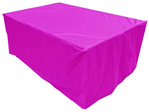 KaufPirat Premium Abdeckplane 160x70x70 cm Gartenmöbel Gartentisch Hülle Abdeckung Haube Schutzhülle Abdeckhaube 6.000 mm Wasserbeständigkeit Pink von KaufPirat