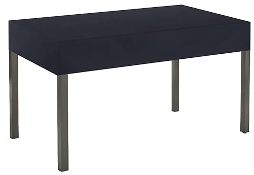 Kaufpirat Premium Abdeckplane 165x100x15 cm Gartenmöbel Gartentisch Hülle Abdeckung Haube Schutzhülle Abdeckhaube 6.000 mm Wasserbeständigkeit Schwarz von Kaufpirat