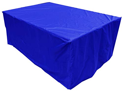 KaufPirat Premium Abdeckplane 180x90x75 cm Gartenmöbel Gartentisch Hülle Abdeckung Haube Schutzhülle Abdeckhaube 6.000 mm Wasserbeständigkeit Blau von KaufPirat