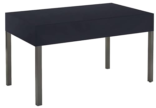 Kaufpirat Premium Abdeckplane 70x110x15 cm Gartenmöbel Gartentisch Hülle Abdeckung Haube Schutzhülle Abdeckhaube 6.000 mm Wasserbeständigkeit Schwarz von Kaufpirat