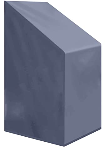 Premium Abdeckplane Stapelstühle 65x80x65/100 cmEssbank Sitzbank Holzbank Gartenmöbel Gartentisch Hülle Abdeckung Haube Schutzhülle Abdeckhaube 900 D, 500 g/m², 6.000 mm Wasserbeständigkeit Anthrazit von Kaufpirat