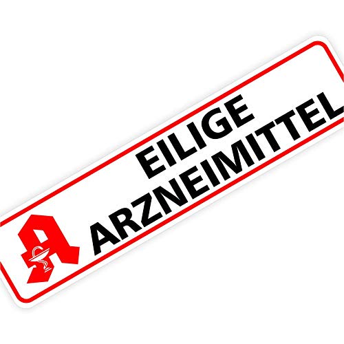 Magnetschild Magnettafel Schild Eilige Arzneimittel 300x70 mm 0,9 mm stark haftend runde Kanten von KDS