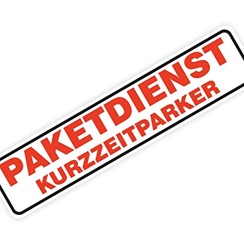 Magnetschild Magnettafel Schild Paketdienst/Kurzzeitparker 300x70 mm 0,9 mm stark haftend runde Kanten von KDS