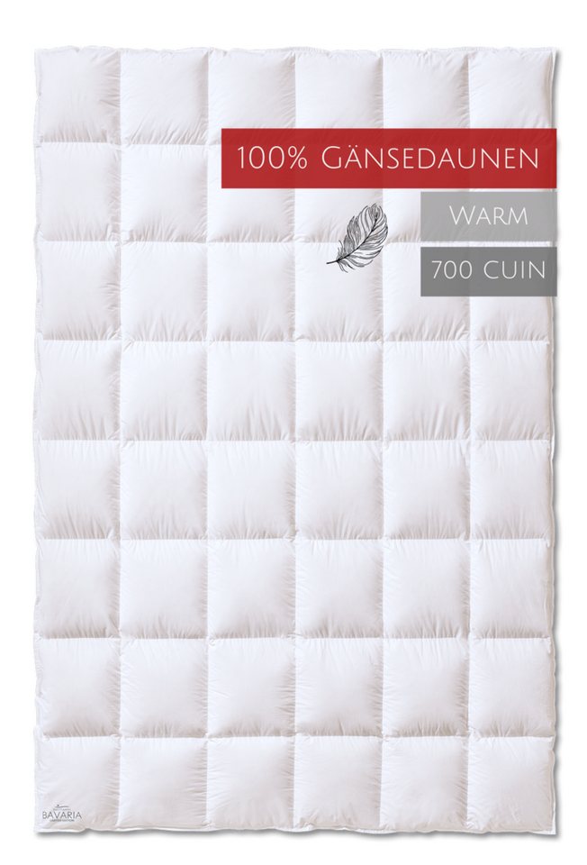 Gänsedaunenbettdecke, Bavaria Wärmestufe warm", Kauffmann, Füllung: 100% Gänsedaunen, Bezug: 100% Baumwolle, allergikerfreundlich" von Kauffmann