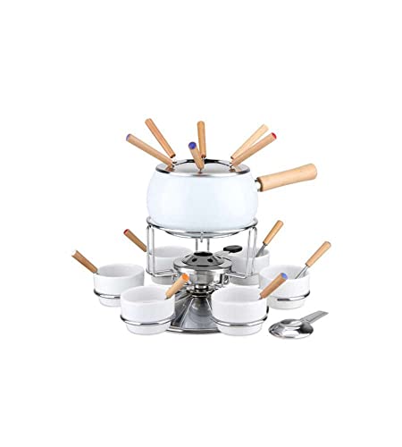 Fondue Set.23 Edelstahl SM.Weiß von Kaufgut S.P.A.