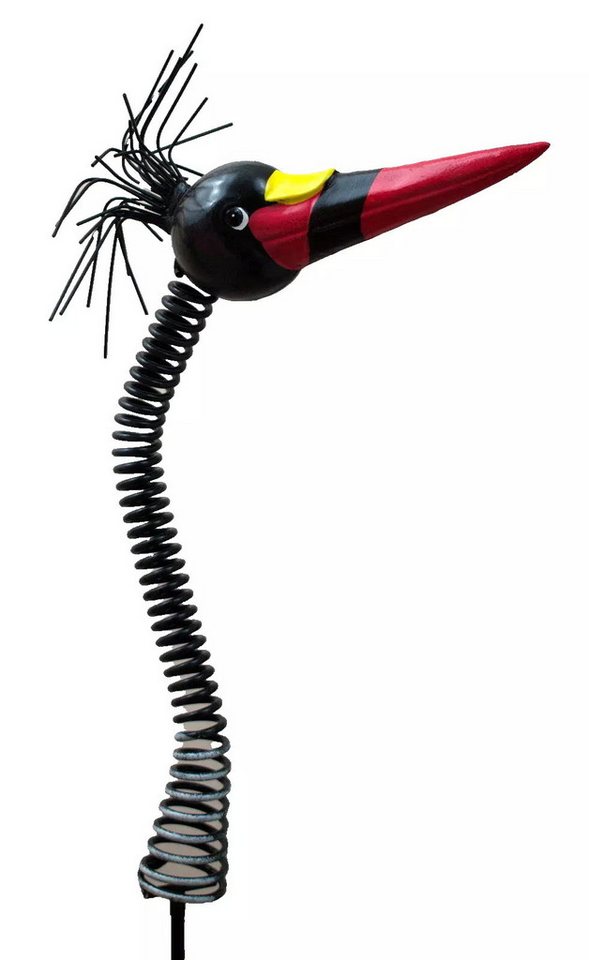 Kaufhaus le petit Gartenstecker Gartenstecker Vogel Feder Wackelkopf Deko Beet Stecker Skulptur Figur Dekofigur Dekoskulptur Dekoobjekt Gartenfigur Tierfigur aus Metall von Kaufhaus le petit