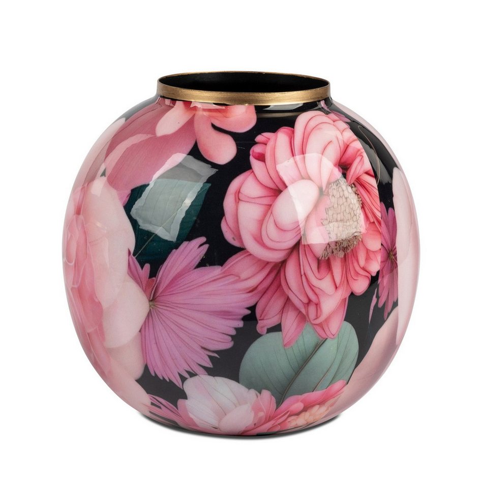 Kaufhaus le petit Kugelvase Deko Vase Tischvase Blumenvase Metall Kugelvase Skulptur Figur Objekt, Dekovase Blumenvase Bodenvase aus Metall von Kaufhaus le petit