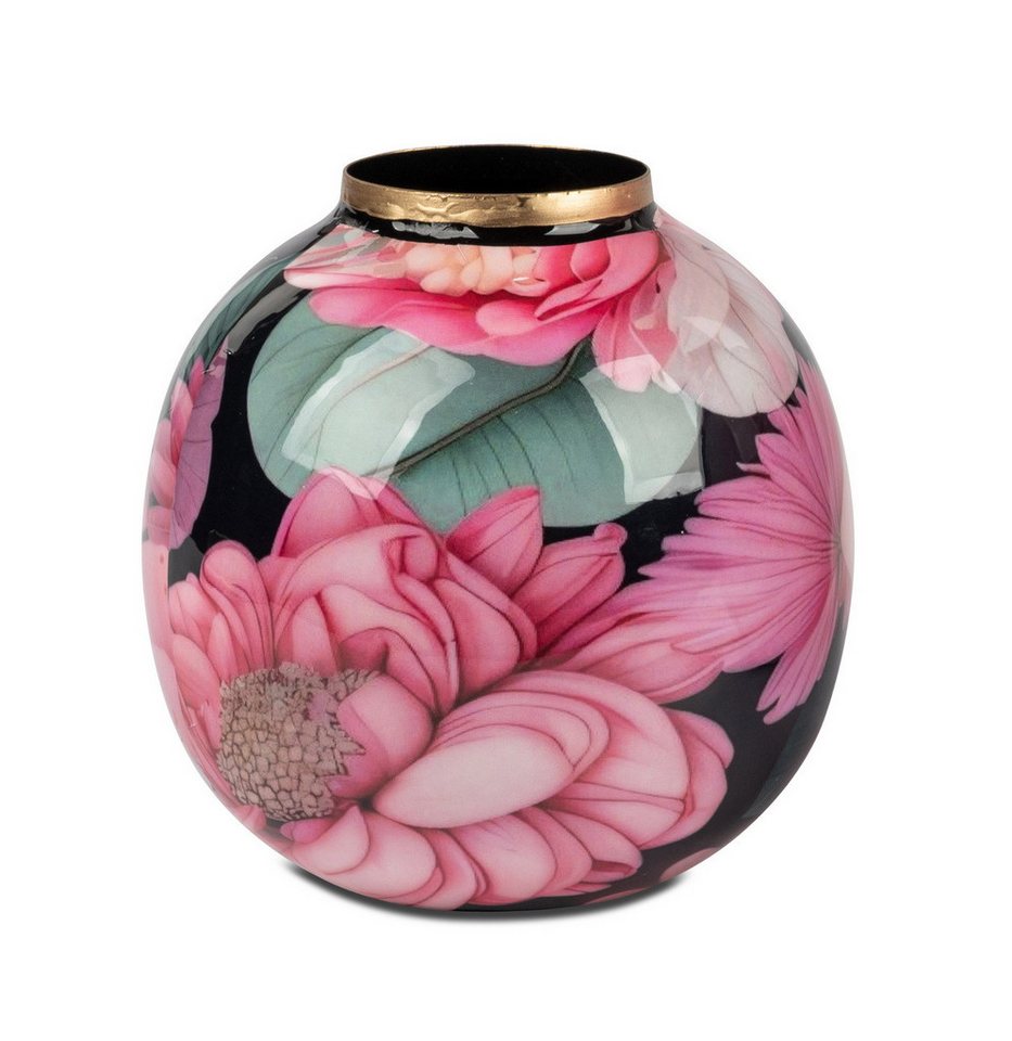 Kaufhaus le petit Kugelvase Deko Vase Tischvase Blumenvase Metall Kugelvase Skulptur Figur Objekt, Dekovase Bodenvase aus Metall von Kaufhaus le petit
