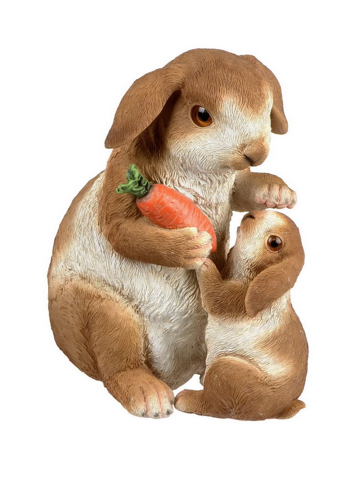 Kaufhaus le petit Osterhase Hase Hasen Kind Kaninchen Deko Garten Figur Dekohase Paar Skulptur, Dekofigur Osterfigur Tierfigur Dekoskulptur aus Polyresin (Kunststein) von Kaufhaus le petit
