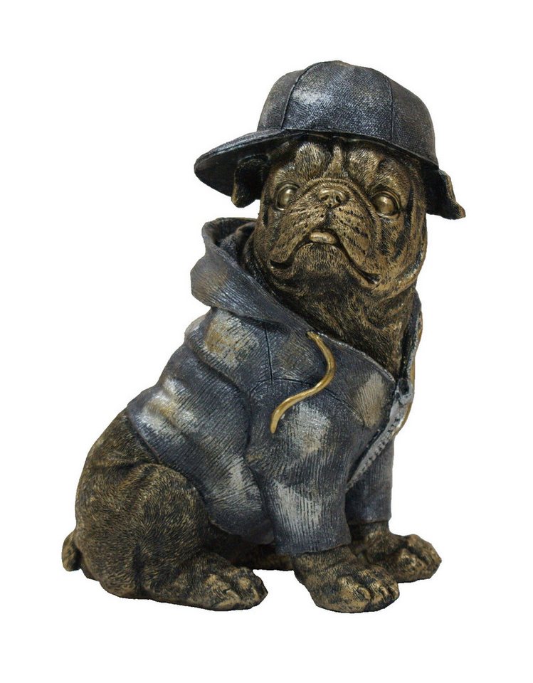 Kaufhaus le petit Tierfigur Bulldogge Bull Dogge Hund Deko Tier Figur Skulptur Mops Terrier Objekt, Dekofigur aus Polyresin (Kunststein) von Kaufhaus le petit