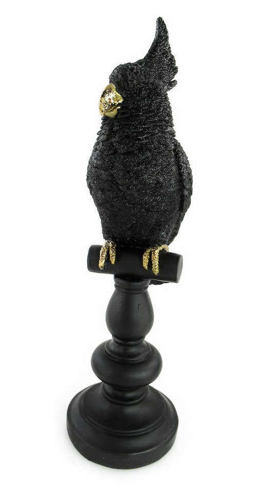 Kaufhaus le petit Tierfigur Deko Kakadu Papagei Sittich Wellensittich Vogel Eule Figur Skulptur, Dekofigur Dekoskulptur Dekoobjekt aus Polyresin (Kunststein) von Kaufhaus le petit