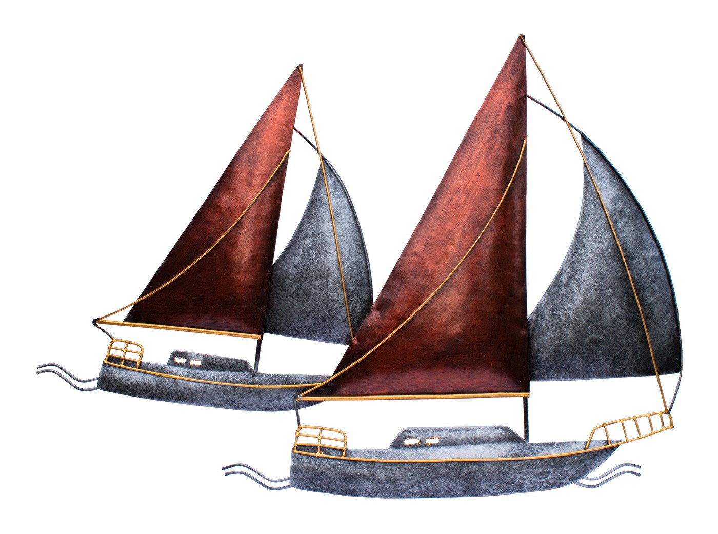 Kaufhaus le petit Wanddekoobjekt Wanddeko Schiff Metall Segelboot Boot Maritim Segelschiff Skulptur, Handgefertigte Wanddeko aus Metall Kaufhaus le petit Wanddekoobjekt Wanddeko Schiff Metall Segelboot Boot Maritim Segelschiff Skulptur, Handgefertigte Wanddeko aus Metall von Kaufhaus le petit