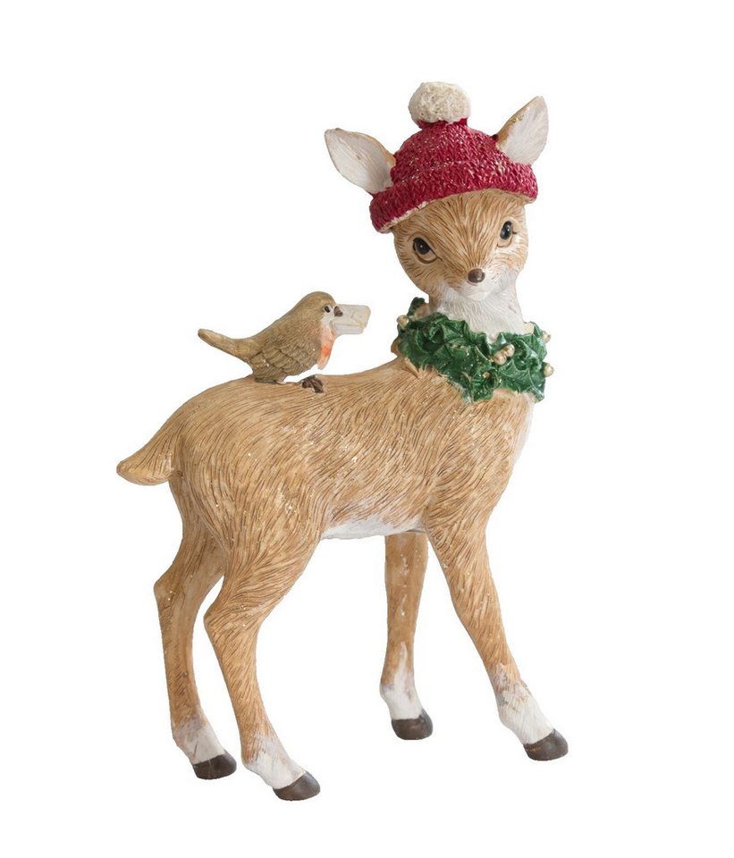 Kaufhaus le petit Weihnachtsfigur Reh Rehkitz mit Vogel Hirsch Elch Rentier Kuh Deko Tier Figur Skulptur, Dekofigur Tierfigur Dekoskulptur Dekoobjekt aus Polyresin Kaufhaus le petit Weihnachtsfigur Reh Rehkitz mit Vogel Hirsch Elch Rentier Kuh Deko Tier Figur Skulptur, Dekofigur Tierfigur Dekoskulptur Dekoobjekt aus Polyresin von Kaufhaus le petit