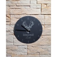 Dekorative Wanduhr "Schwarzwaldliebe" | Schiefer Verschiedene Motive Dekorative Wanduhr "Schwarzwaldliebe" | Schiefer Verschiedene Motive von KaufmannLasergravur