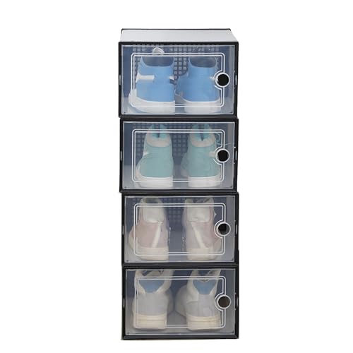 Dicke transparente Plastikschuh -Organizer Schuhkarton Stapelbares Design Geräumige Größe Multifunktionaler Aufbewahrungslösung für Schuhe Kleidung Spielzeug von Kaufpart