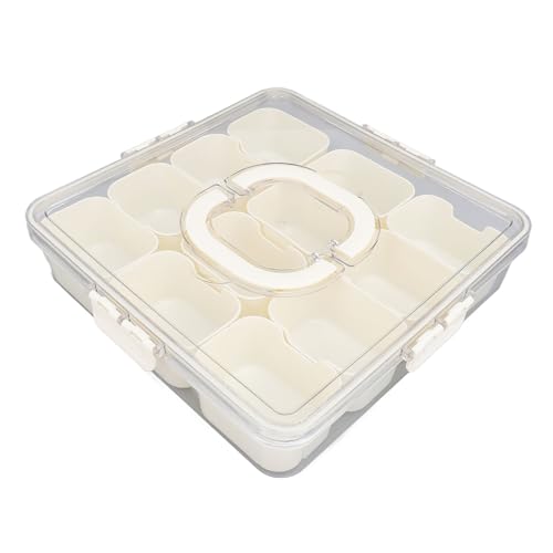 Geteiltes Serviertablett transparentes Griff 12 Fächer Pet Abs Box Snack Frucht für Heimparty von Kaufpart