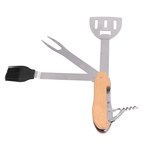 Kaufpart BBQ Tool Set 5 in 1 Multifunktions-Faltbares Tragbares Edelstahl-Grill-Kombi-Set - Perfektes Grillzubehör von Kaufpart