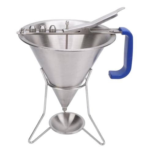 Kaufpart Edelstahl Süßwaren Trichter mit Stand Batter Dispenser Bäckerei Verwendung Kuchen Dekorations werkzeug für Pfannkuchen Cupcakes Octopus Bälle Trichter Werkzeug von Kaufpart