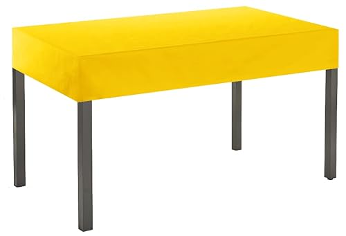 Kaufpirat Premium Abdeckplane 120x70x15 cm Gartenmöbel Gartentisch Hülle Abdeckung Haube Schutzhülle Abdeckhaube 6.000 mm Wasserbeständigkeit Gelb von Kaufpirat