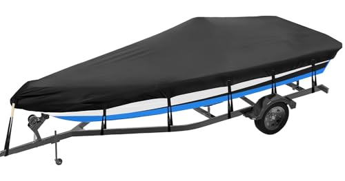 Kaufpirat Premium Abdeckplane B 680 x T 290 cm Bootsabdeckung Persenning Schlauchboot Bootsplane Bootspersenning Yacht Schnellboot Angelboot 900 D, 500 g/m², 6.000 mm Wasserbeständigkeit Schwarz von Kaufpirat