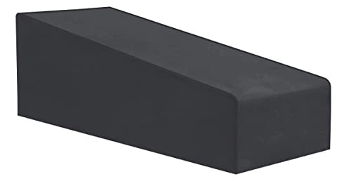 Premium Abdeckplane Liegestuhl B 215 x T 70 x HV 40 x HH 75 cm Holzbank Gartenmöbel Gartentisch Hülle Abdeckung Haube Schutzhülle Abdeckhaube 900 D, 500 g/m², 6.000 mm Wasserbeständigkeit Schwarz von Kaufpirat