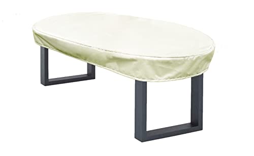 Kaufpirat Premium Abdeckplane Oval 180x90x15 cm Essbank Sitzbank Holzbank Gartenmöbel Gartentisch Hülle Abdeckung Haube Schutzhülle Abdeckhaube 900 D, 500 g/m², 6.000 mm Wasserbeständigkeit Beige Kaufpirat Premium Abdeckplane Oval 180x90x15 cm Essbank Sitzbank Holzbank Gartenmöbel Gartentisch Hülle Abdeckung Haube Schutzhülle Abdeckhaube 900 D, 500 g/m², 6.000 mm Wasserbeständigkeit Beige von Kaufpirat