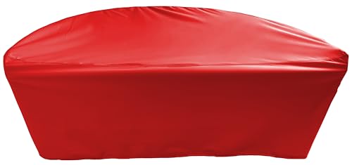 Kaufpirat Premium Abdeckplane Sonneninsel Halbrund Ø B 185 x T 90 x H 70 cm Gartenmöbel Gartentisch Hülle Abdeckung Haube Schutzhülle Abdeckhaube 900 D, 500 g/m², 6.000 mm Wasserbeständigkeit Rot von Kaufpirat