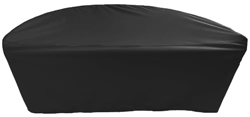Kaufpirat Premium Abdeckplane Sonneninsel Halbrund Ø B 195 x T 95 x H 95 cm Gartenmöbel Gartentisch Hülle Abdeckung Haube Schutzhülle Abdeckhaube 900 D, 500 g/m², 6.000 mm Wasserbeständigkeit Schwarz von Kaufpirat