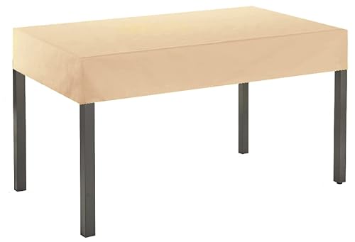 Premium Abdeckplane 180x90x15 cm Gartenmöbel Gartentisch Hülle Abdeckung Haube Schutzhülle Abdeckhaube 6.000 mm Wasserbeständigkeit Beige von Kaufpirat