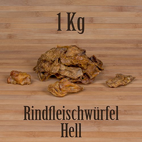 1 Kg Rindfleischwürfel Rindfleisch Kausnack Hunde Leckerlie Kauartikel Belohnung von Kauzeit