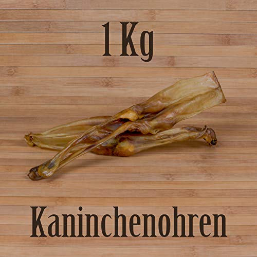 1 Kg ca. 100 Stück Getrocknete Kaninchenohren wie Schweineohren Rinderohren Kausnack Kauartikel von Kauzeit