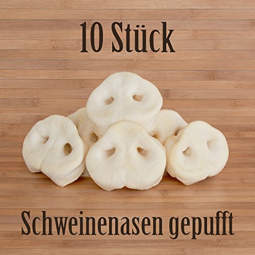 10 Stück Schweinenasen gepufft mit Honig gepuffte Honignasen - wie Schweineohren Kausnack von Kauzeit