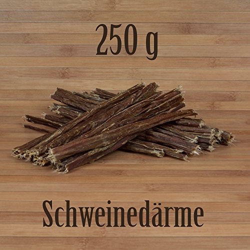 250g Schweinedärme - wie Rinderlunge Rinderpansen Welpensticks Kausticks Kauartikel von Kauzeit