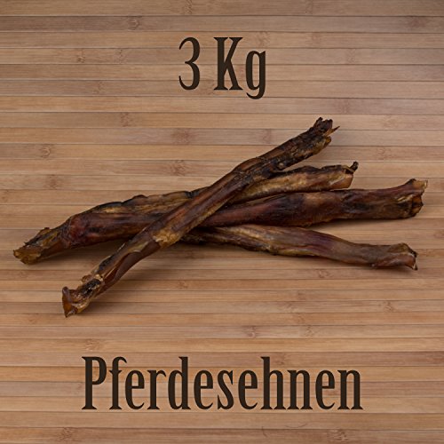 Kauzeit 3 Kg Pferdesehnen - wie Ochsenziemer Rindersehnen Schweineohren Allergiefutter von Kauzeit