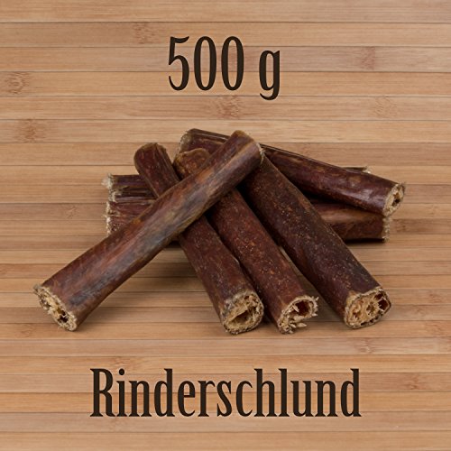 Kauzeit 500g Rinderschlund Dörrfleisch Rinderdörrfleisch - wie Ochsenziemer Rinderohren von Kauzeit